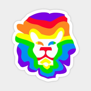 Cute Colorful Rainbow Lion Shape Head Drawing Magnet