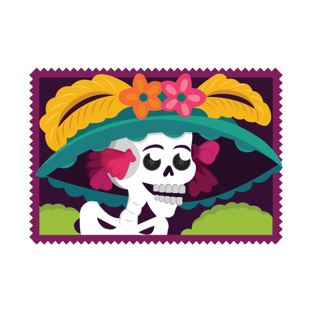 Mexican Day Of The Dead Catrina Skull / Traditional Cultural Icon in México by Akbaly by Akbaly