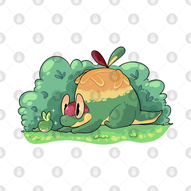 Turtle n Apple by Yukipyro