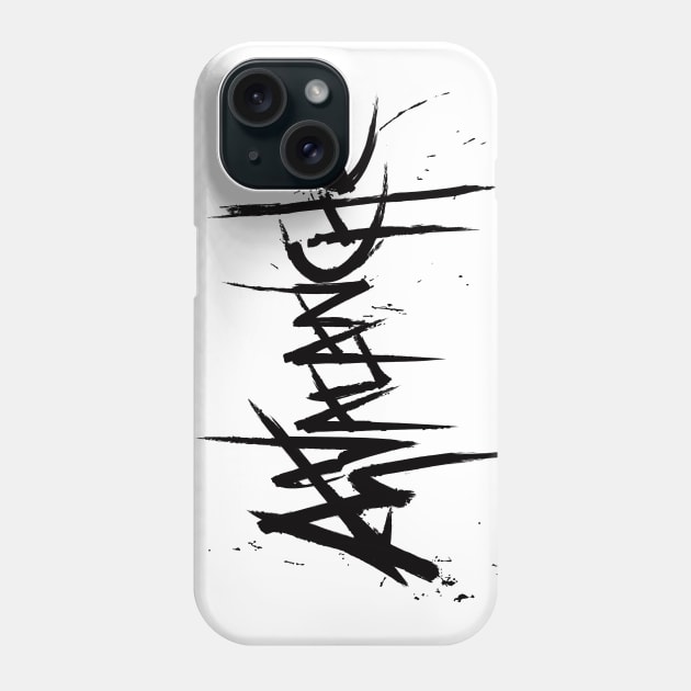 Avalanche (Black Text) Phone Case by forgottenart