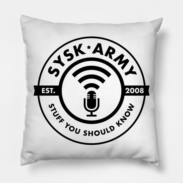 SYSK Army - Black Logo Pillow by SYSK Army