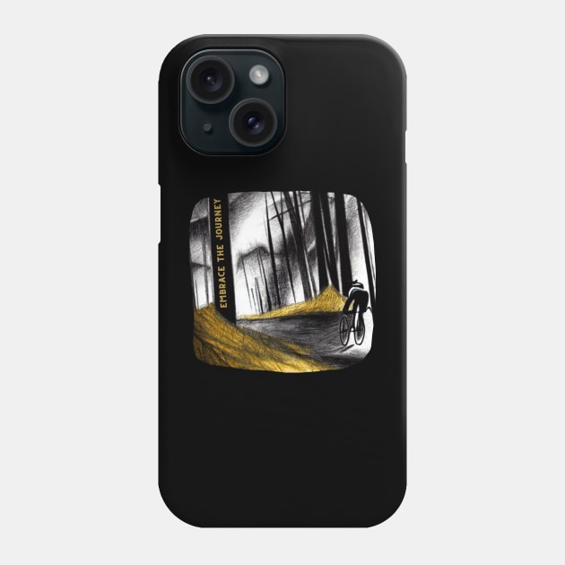 Gravel Bike Ride In The Forest Phone Case by Gravel Designes