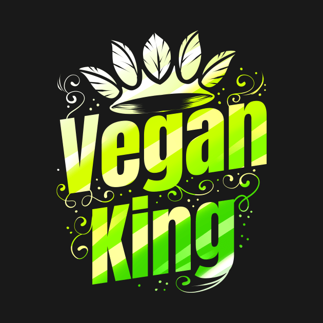 Vegan King With Leaves Crown - Go Vegan by SinBle