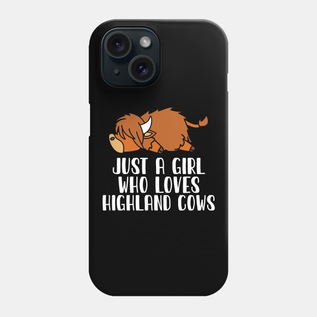 Just A Girl Who Loves Highland Cows Phone Case by simonStufios