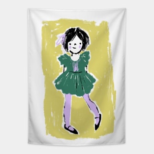 Pastel Girl in Lavender Tights Tapestry