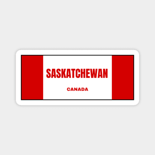 Saskatchewan in Canadian Flag Magnet