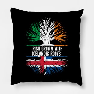 Irish Grown With Icelandic Roots Ireland Flag Pillow