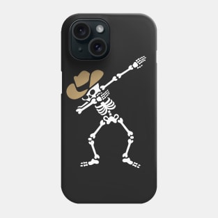 Dab skeleton dabbing cowboy Phone Case