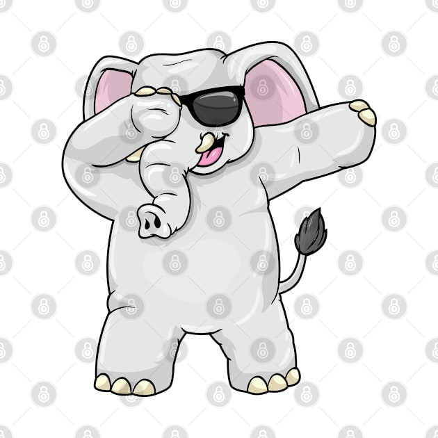 Funny Elephant is dabbing with a Sunglasses by Markus Schnabel