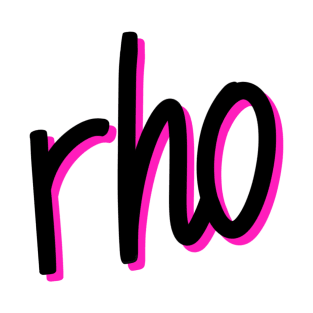 Greek Alphabet: rho (black-pink) T-Shirt