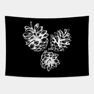 Three Pine Cones Tapestry