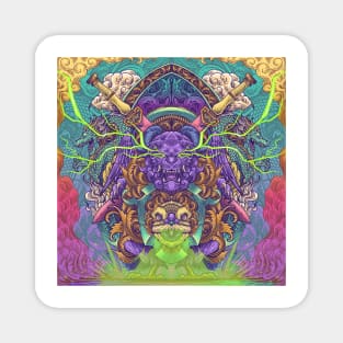 Chinese Dagger Psychedelic Artwork Magnet