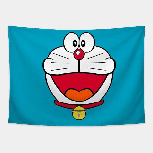 Doraemon face cat Tapestry by Ace20xd6