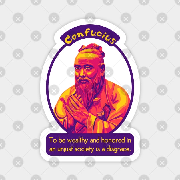 Confucius Portrait and Quote Magnet by Slightly Unhinged