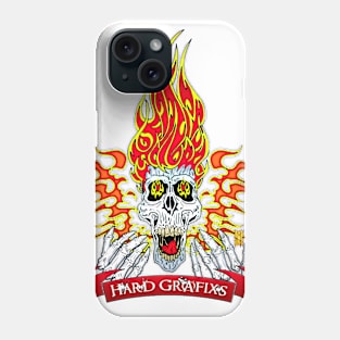 Hell Fire Skull by Grafixs© Phone Case