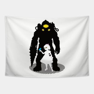 Bioshock - Big Daddy Watching Little Sister Tapestry