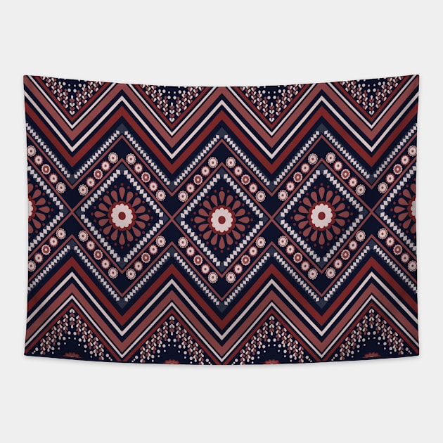 Geometric ethnic seamless pattern Tapestry by DifferPP