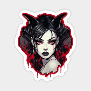 Goth Girl Demon Devil Succubus Magnet