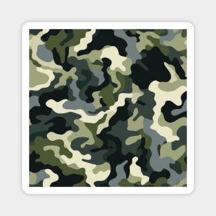 Grey Green Urban Camo Pattern Magnet