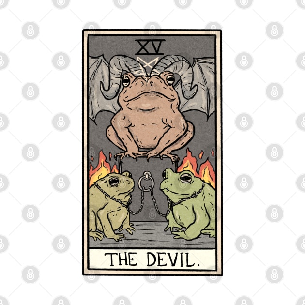 The Devil Toad Tarot Card by Jewelia