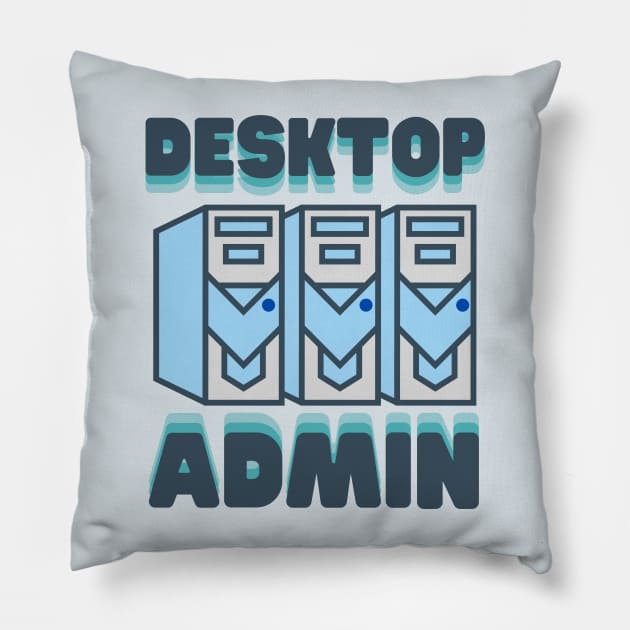 Desktop Administrator Pillow by Fish Fish Designs