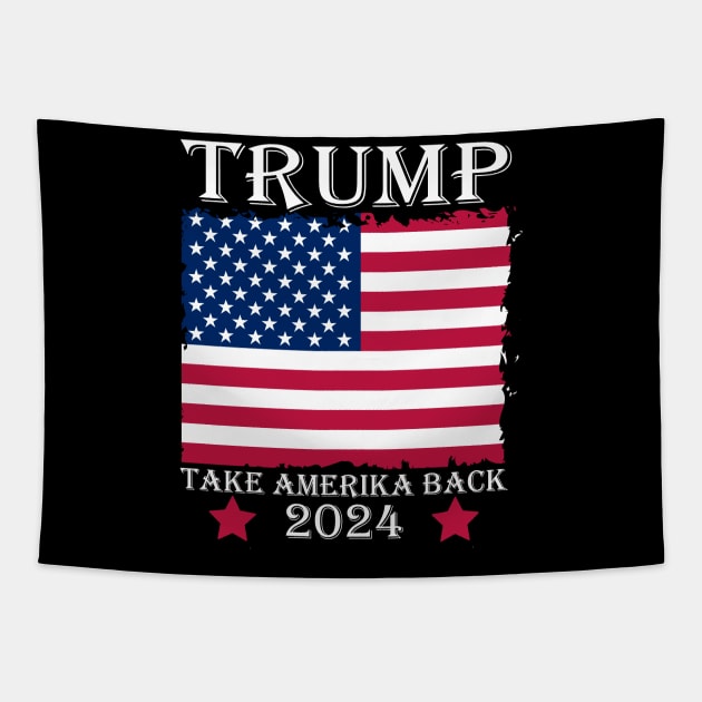 Trump 2024 Take America Back Tapestry by lmohib