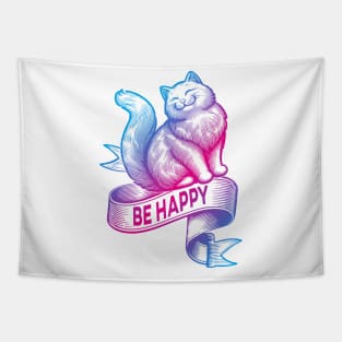 Happy Cat | Cat Lover Gift Tapestry