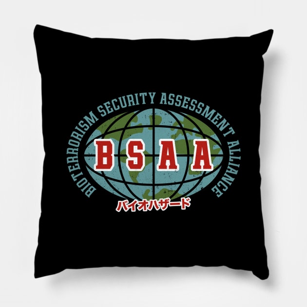 Bsaa Vintage Emblem Pillow by Lagelantee