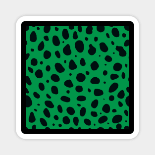 Kelly Green and Black Cheetah Print Animal Print Magnet