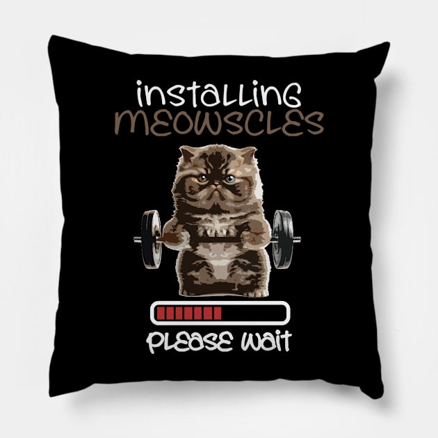 Installing-Meowscles Pillow by Magic Topeng