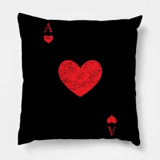 Ace Of Hearts Playing Cards Shirt Easy Halloween Costume Pillow