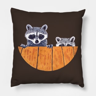 Peekaboo Raccoons Collection # 3 Pillow