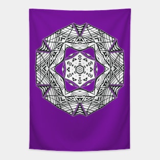 6C Unique Black White Abstract Mandala Tapestry