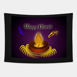 Happy Diwali Tapestry