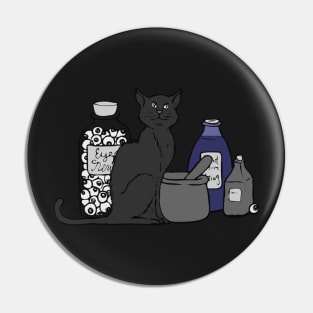 Halloween Potions Cat Pin