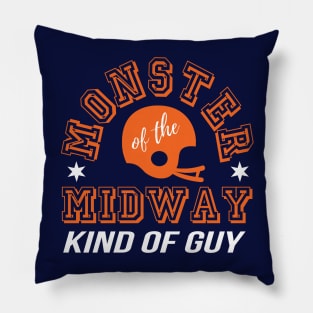 Chicago Sports Fan Design - Football Helmet (Navy background) Pillow