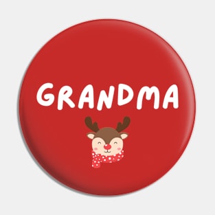 Grandma Christmas Squad Tshirt Pin