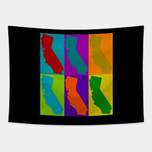 California Pop Art Design Love State CA Tapestry