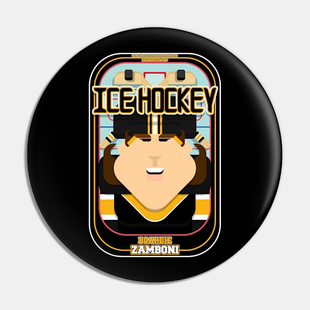 Ice Hockey Black and Yellow - Boardie Zamboni - June version Pin by Boxedspapercrafts