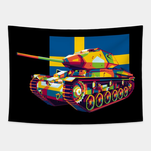 STRV 74 Medium Tank Tapestry by wpaprint