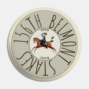 156th Belmont Stakes horse racing design Pin