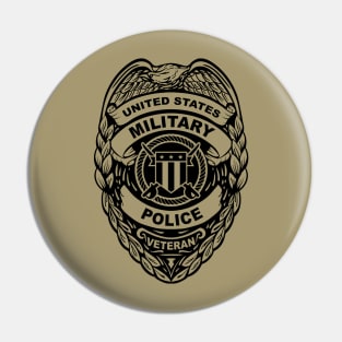 U.S. Military Police Veteran Black Badge Pin