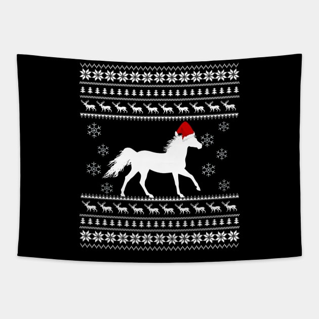 horse Christmas Gift Tapestry by othmane4