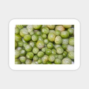 Green cherry tomato's oil paint effect Magnet