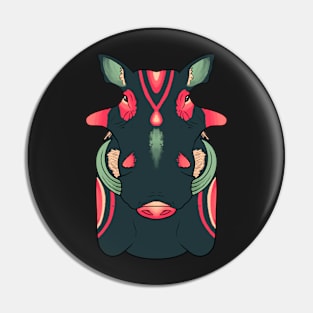 Painted Warthog Pin