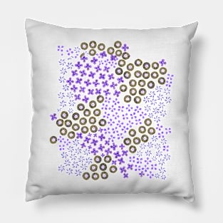 Abstract Very Peri Floral Pattern Pillow