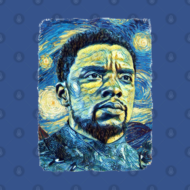 Disover Chadwick boseman Van Gogh Style - Black Panther - T-Shirt