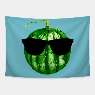 Cool Watermelon with Sunglasses Tapestry