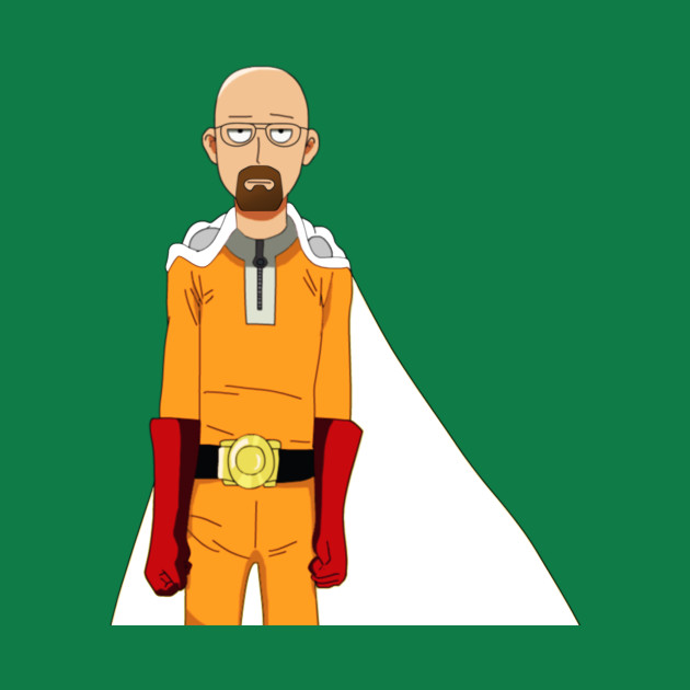 one punch man breaking bad cross over man t shirt teepublic