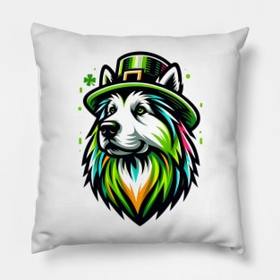 Norrbottenspets Celebrates Saint Patrick's Day in Style Pillow